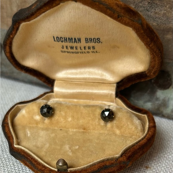 14k 1ct Natural Black Diamond Studs - Picture 3 of 8